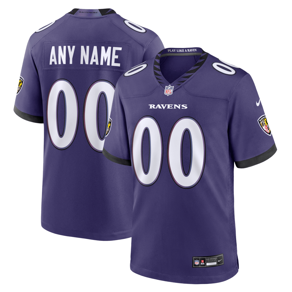 Baltimore Ravens Merch - Men's Purple Custom Game Jersey - Football Christmas Gift Ideas 1 - Unicasport Baltimore Ravens Merch - Men's Purple Custom Game Jersey - Football Christmas Gift Ideas