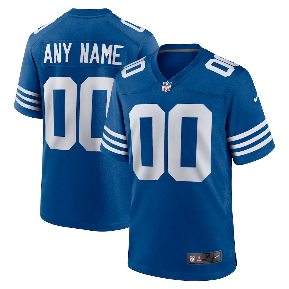 Indianapolis Colts Merch - Men's Royal Alternate Custom Jersey 1 - Unicasport Indianapolis Colts Merch - Men's Royal Alternate Custom Jersey
