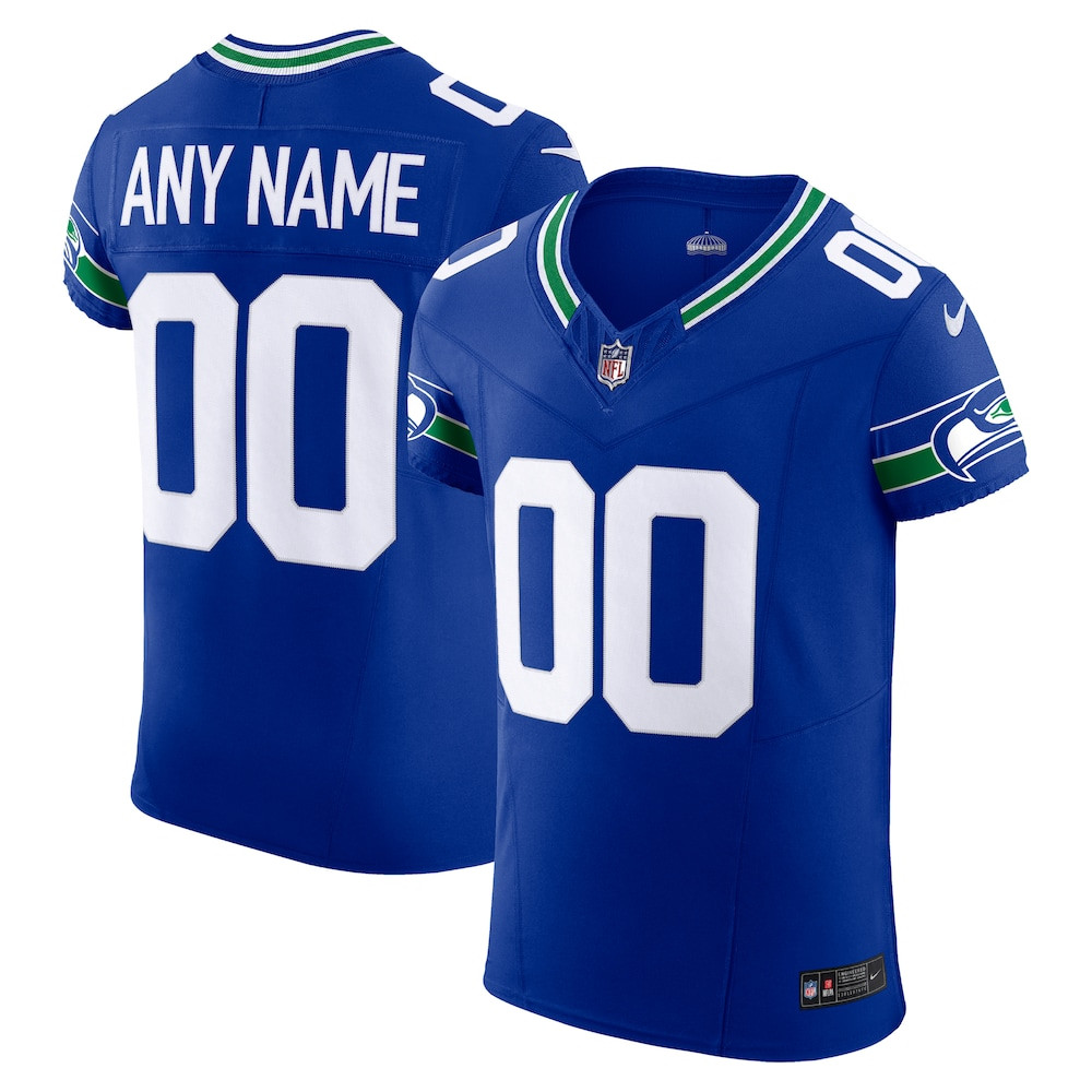 Seattle Seahawks Merch - Men's Royal Alternate Vapor F.U.S.E. Elite Custom Jersey - Football Present Ideas 1 - Unicasport Seattle Seahawks Merch - Men's Royal Alternate Vapor F.U.S.E. Elite Custom Jersey - Football Present Ideas