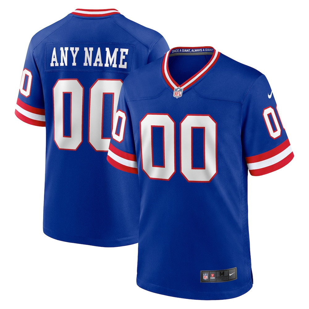New York Giants Merch - Men's Royal Classic Custom Game Jersey 1 - Unicasport New York Giants Merch - Men's Royal Classic Custom Game Jersey