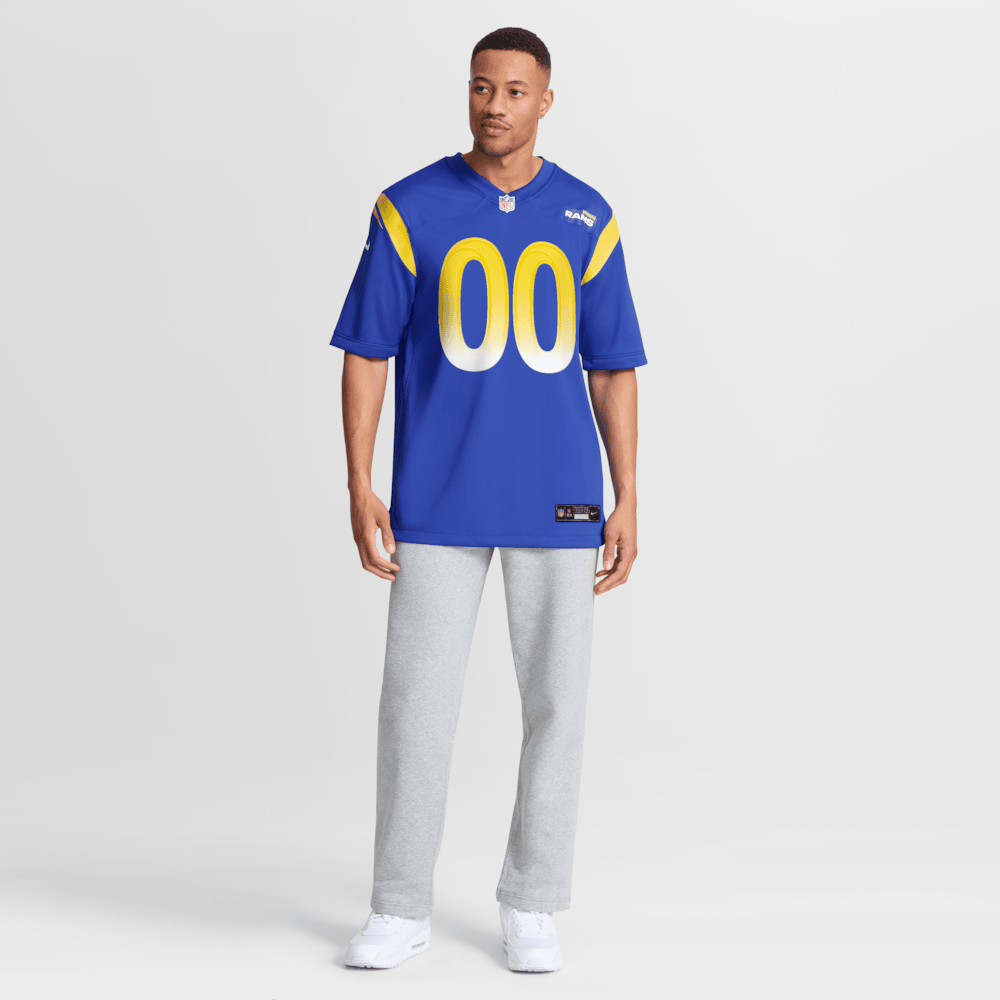Los Angeles Rams Merch - Men's Royal Custom Game Jersey - Football Fan Gear 1 - Unicasport Los Angeles Rams Merch - Men's Royal Custom Game Jersey - Football Fan Gear