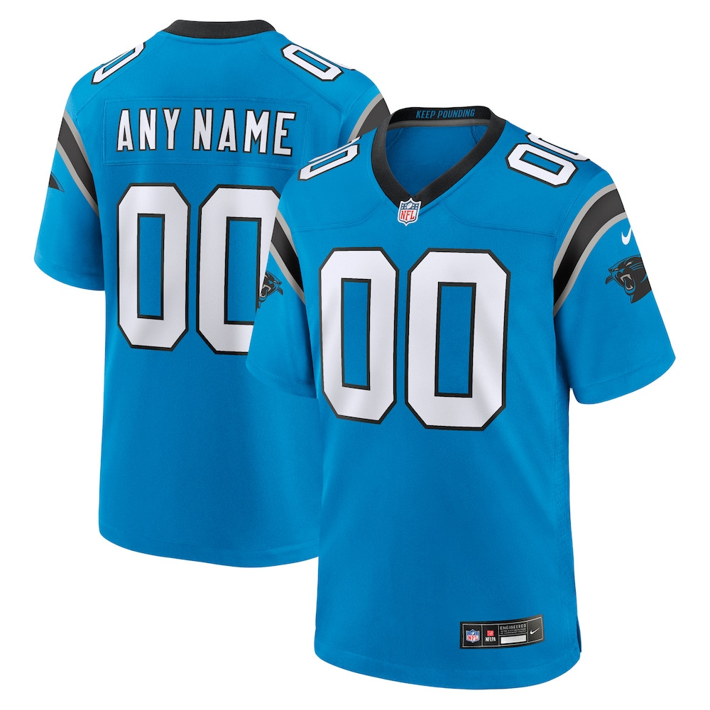Carolina Panthers Merch - Men's Alternate Custom Game Jersey, Blue - Great Football Gifts 1 - Unicasport Carolina Panthers Merch - Men's Alternate Custom Game Jersey, Blue - Great Football Gifts