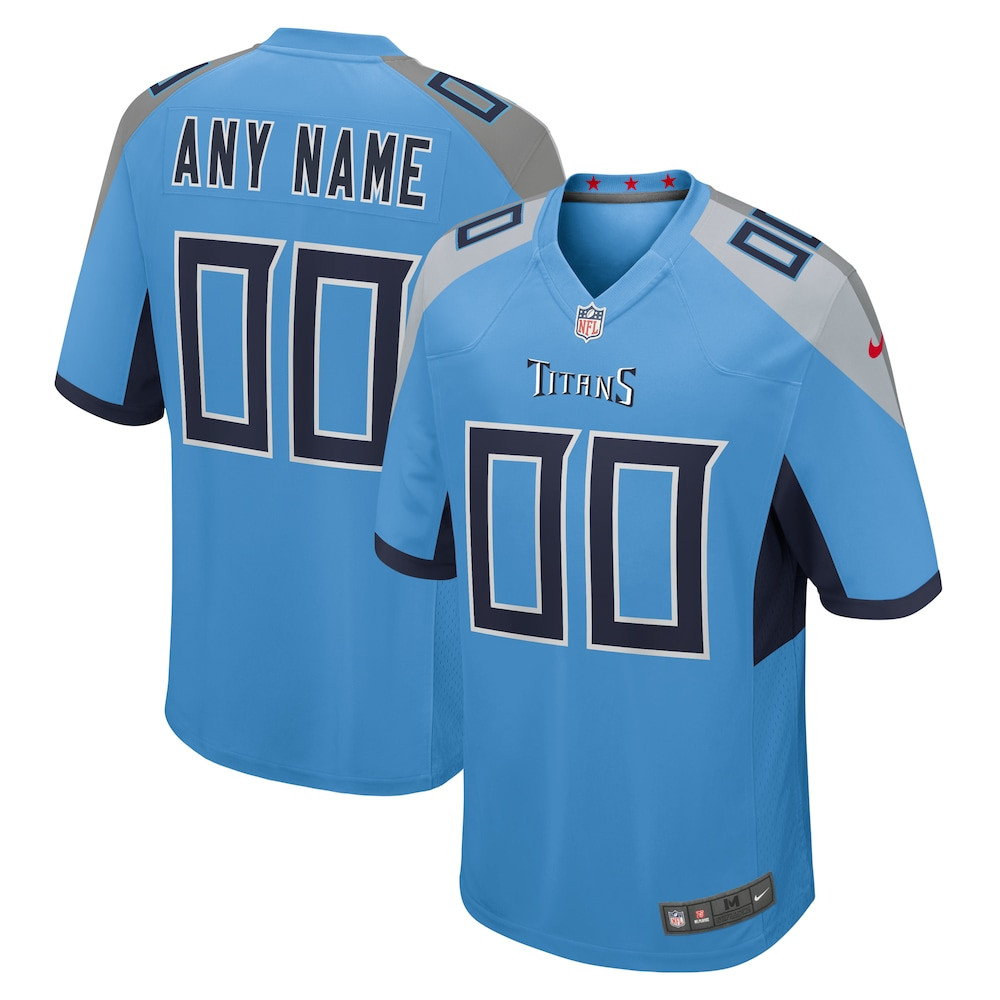 Tennessee Titans Merch - Men's Light Alternate Custom Game Jersey, Blue - Football Christmas Gift Ideas 1 - Unicasport Tennessee Titans Merch - Men's Light Alternate Custom Game Jersey, Blue - Football Christmas Gift Ideas