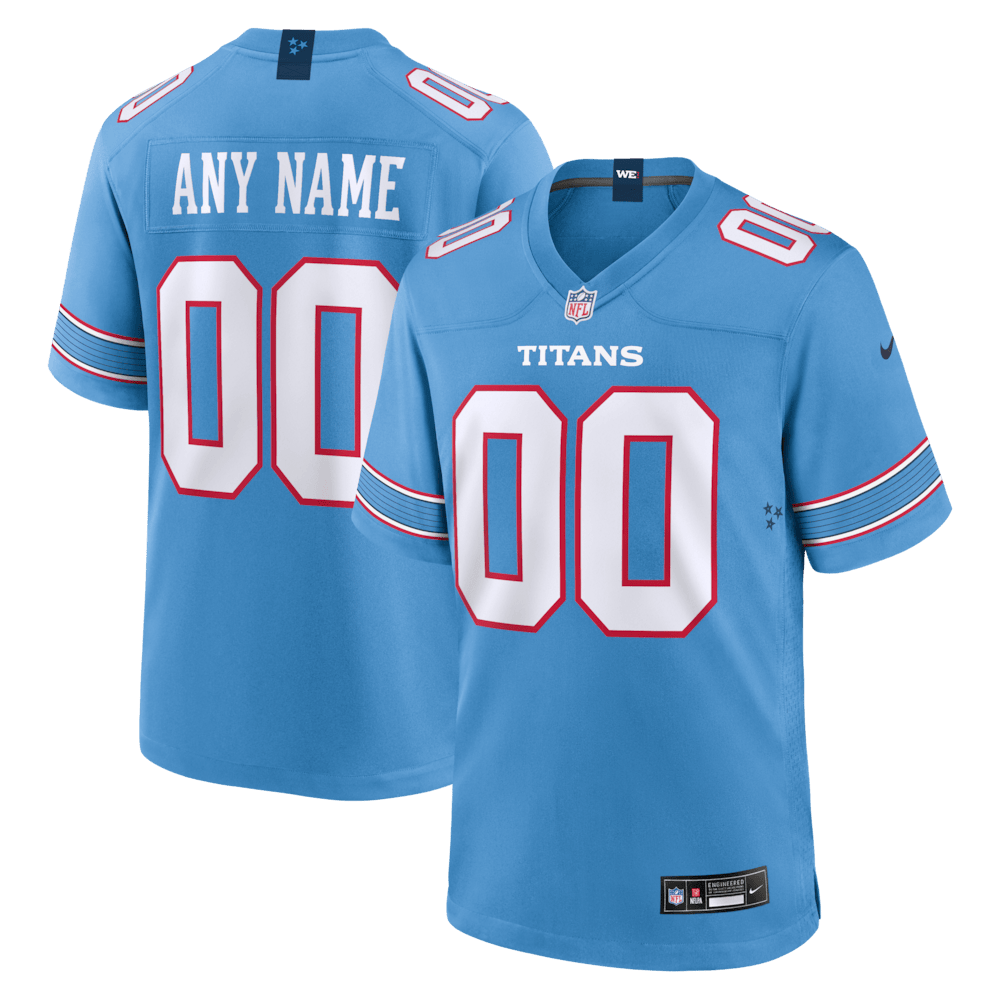 Tennessee Titans Merch - Men's Light Game Custom Jersey, Blue - Best Football Gifts For Adults 1 - Unicasport Tennessee Titans Merch - Men's Light Game Custom Jersey, Blue - Best Football Gifts For Adults