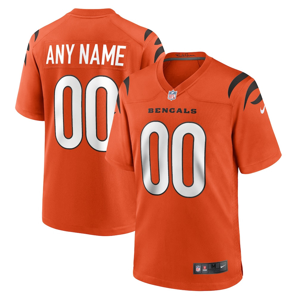 Cincinnati Bengals Merch - Men's Alternate Game Custom Jersey, Orange - Birthday Gift For Football Lover 1 - Unicasport Cincinnati Bengals Merch - Men's Alternate Game Custom Jersey, Orange - Birthday Gift For Football Lover