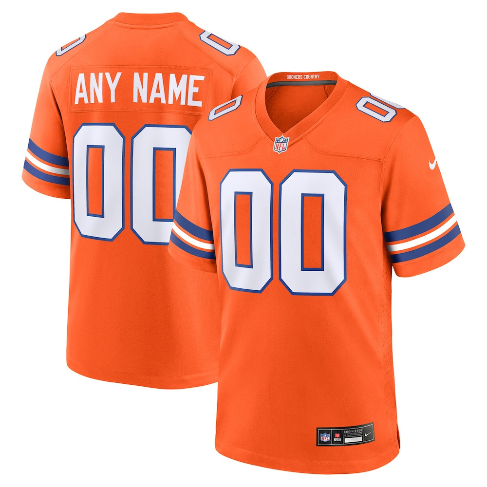 Denver Broncos Merch - Men's Mile High Collection 1977 Throwback Custom Game Jersey, Orange 1 - Unicasport Denver Broncos Merch - Men's Mile High Collection 1977 Throwback Custom Game Jersey, Orange