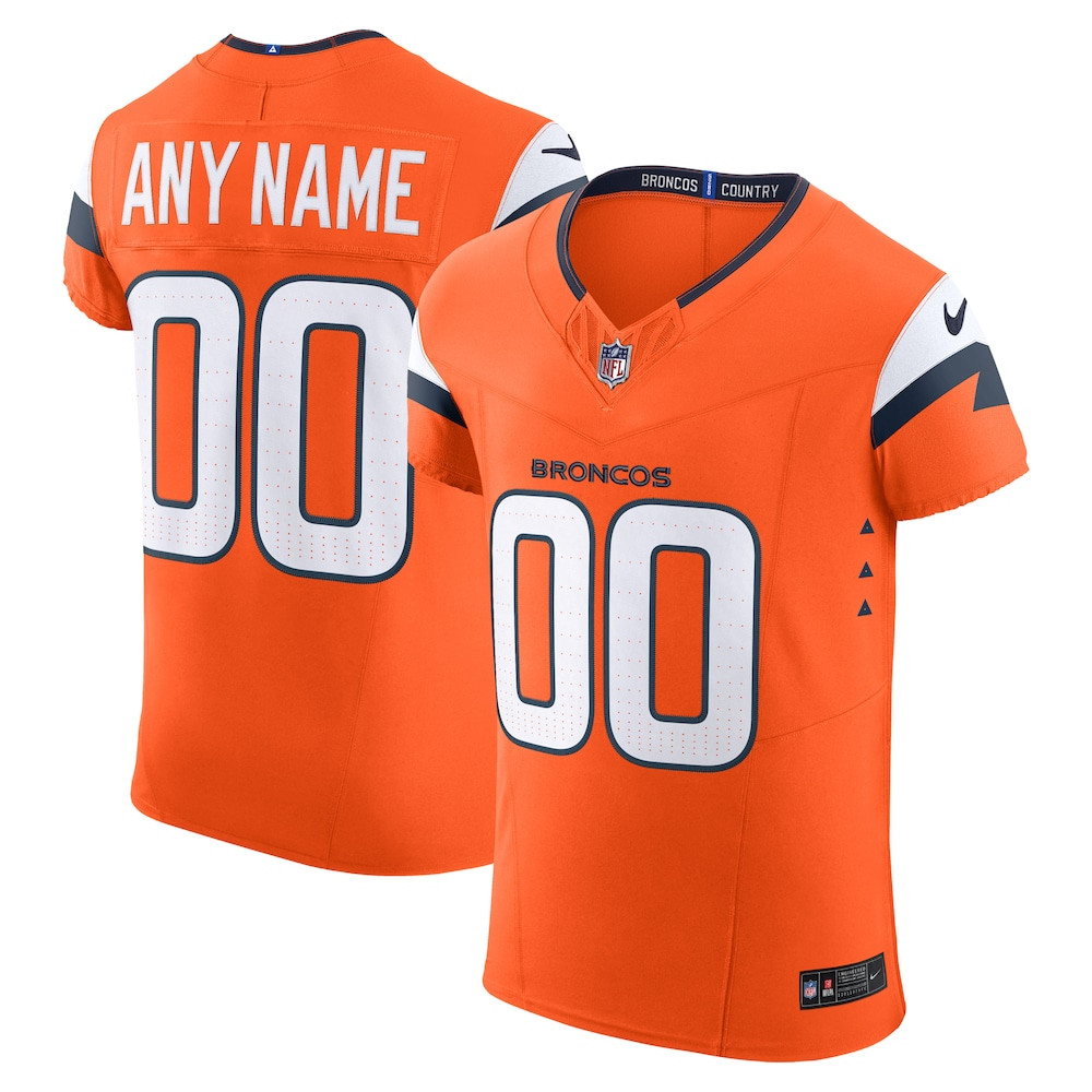 Denver Broncos Merch - Men's Team Vapor F.U.S.E. Elite Custom Jersey, Orange 1 - Unicasport Denver Broncos Merch - Men's Team Vapor F.U.S.E. Elite Custom Jersey, Orange