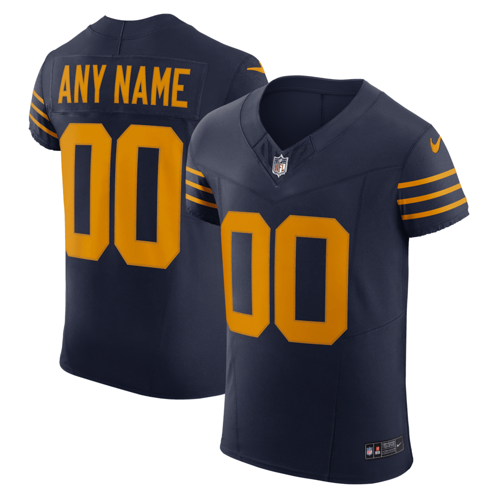 Green Bay Packers Merch - Men's Alternate Vapor F.U.S.E. Elite Custom Jersey, Navy 1 - Unicasport Green Bay Packers Merch - Men's Alternate Vapor F.U.S.E. Elite Custom Jersey, Navy