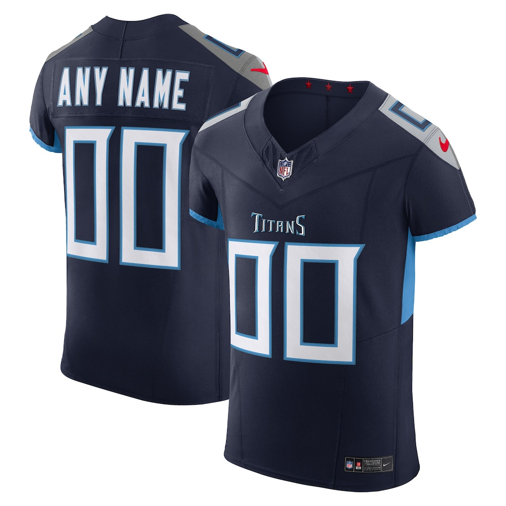 Tennessee Titans Merch - Men's Vapor F.U.S.E. Elite Custom Jersey, Navy - Presents For Football Fans 1 - Unicasport Tennessee Titans Merch - Men's Vapor F.U.S.E. Elite Custom Jersey, Navy - Presents For Football Fans