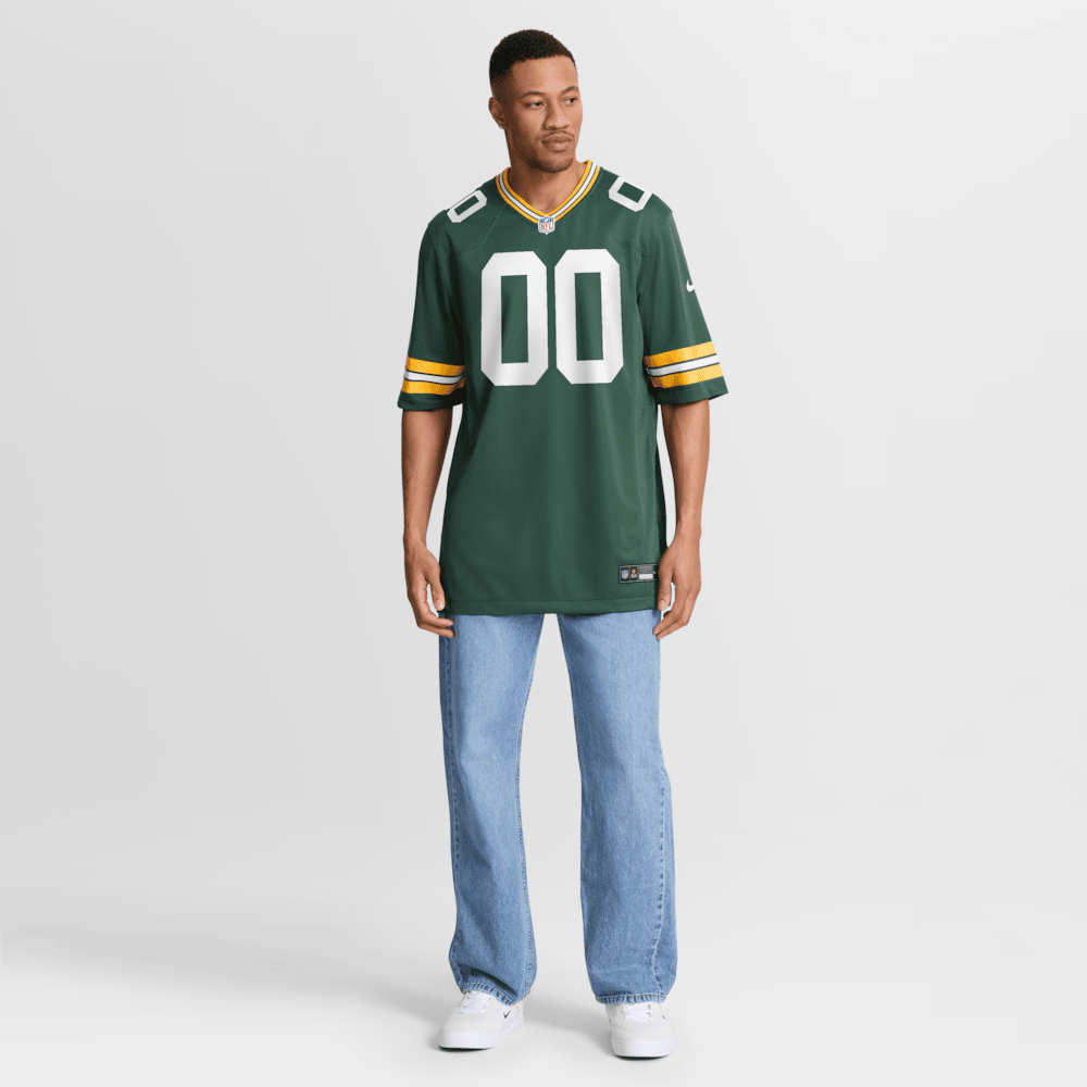 Green Bay Packers Merch - Men's Custom Game Jersey, Green - American Football Fan Gifts 1 - Unicasport Green Bay Packers Merch - Men's Custom Game Jersey, Green - American Football Fan Gifts