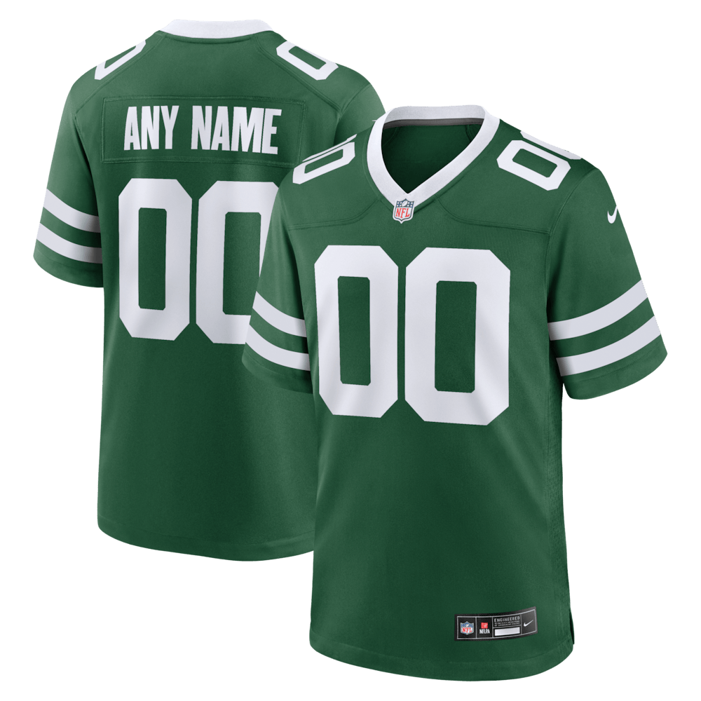 New York Jets Merch - Men's Legacy Custom Game Jersey, Green 1 - Unicasport New York Jets Merch - Men's Legacy Custom Game Jersey, Green