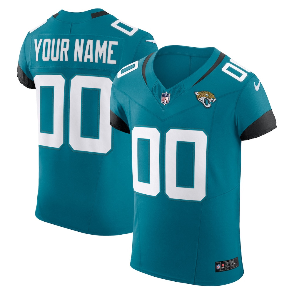 Jacksonville Jaguars Merch - Men's Teal Vapor F.U.S.E. Elite Custom Jersey - Best Presents For Football Fans 1 - Unicasport Jacksonville Jaguars Merch - Men's Teal Vapor F.U.S.E. Elite Custom Jersey - Best Presents For Football Fans