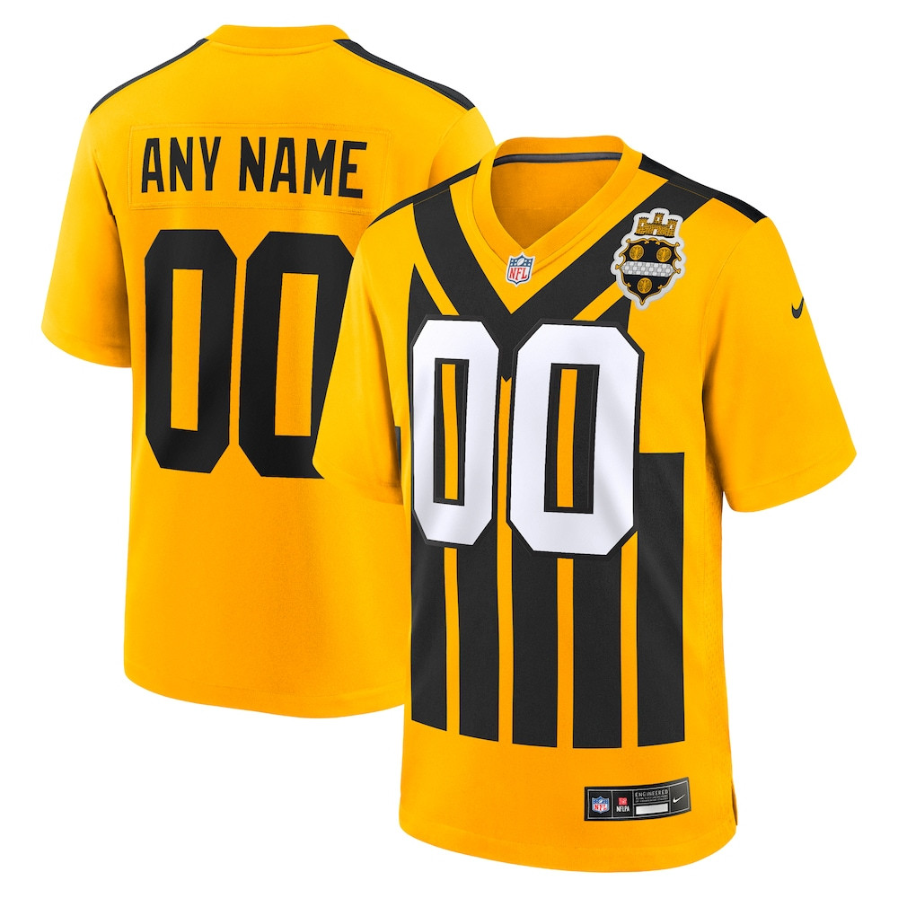 Pittsburgh Steelers Merch - Men's Alternate 1933 Throwback Game Custom Jersey, Gold - Football Fan Birthday Gift 1 - Unicasport Pittsburgh Steelers Merch - Men's Alternate 1933 Throwback Game Custom Jersey, Gold - Football Fan Birthday Gift
