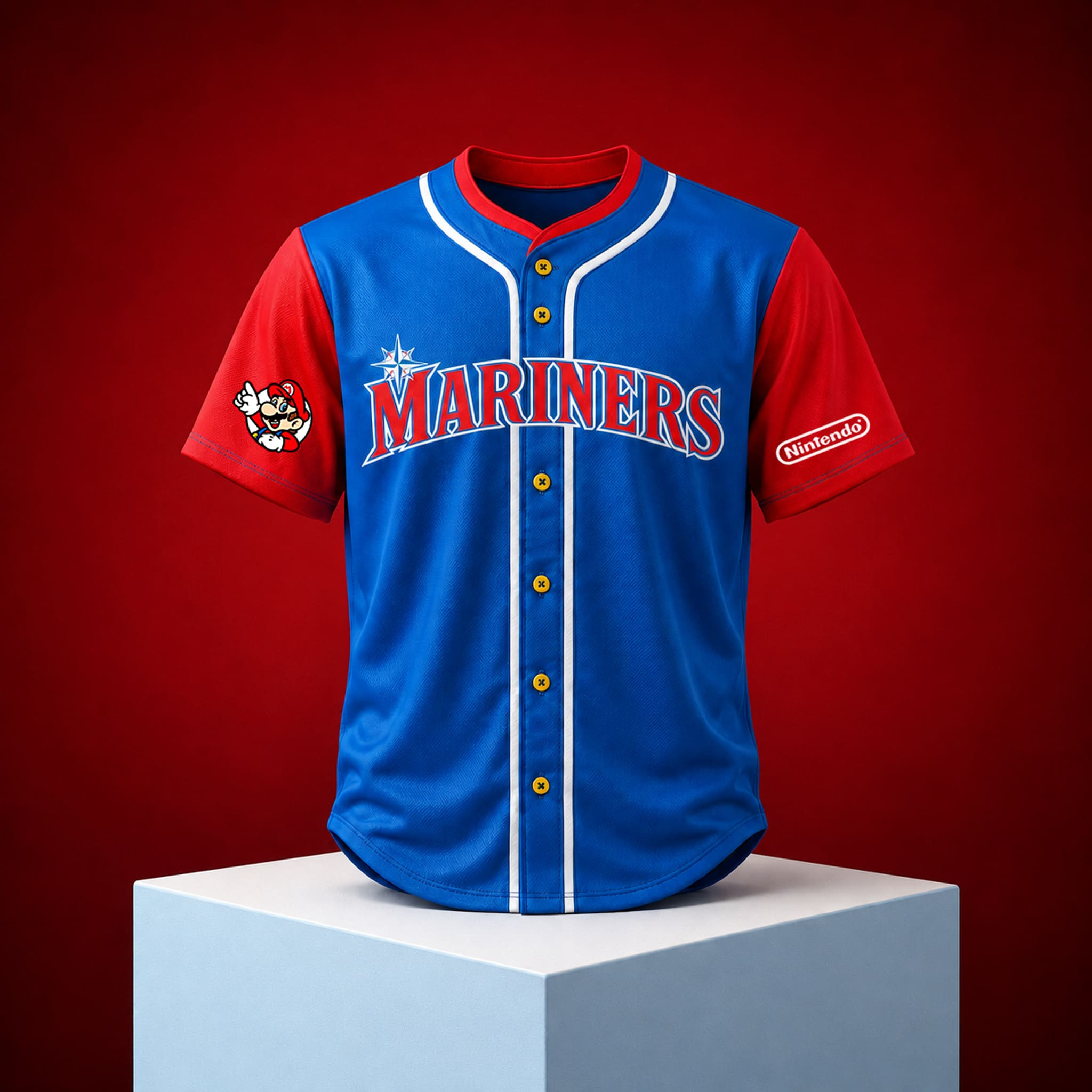 2026 Mariners Super Mario Jersey 1 - Unicasport 2026 Mariners Super Mario Jersey