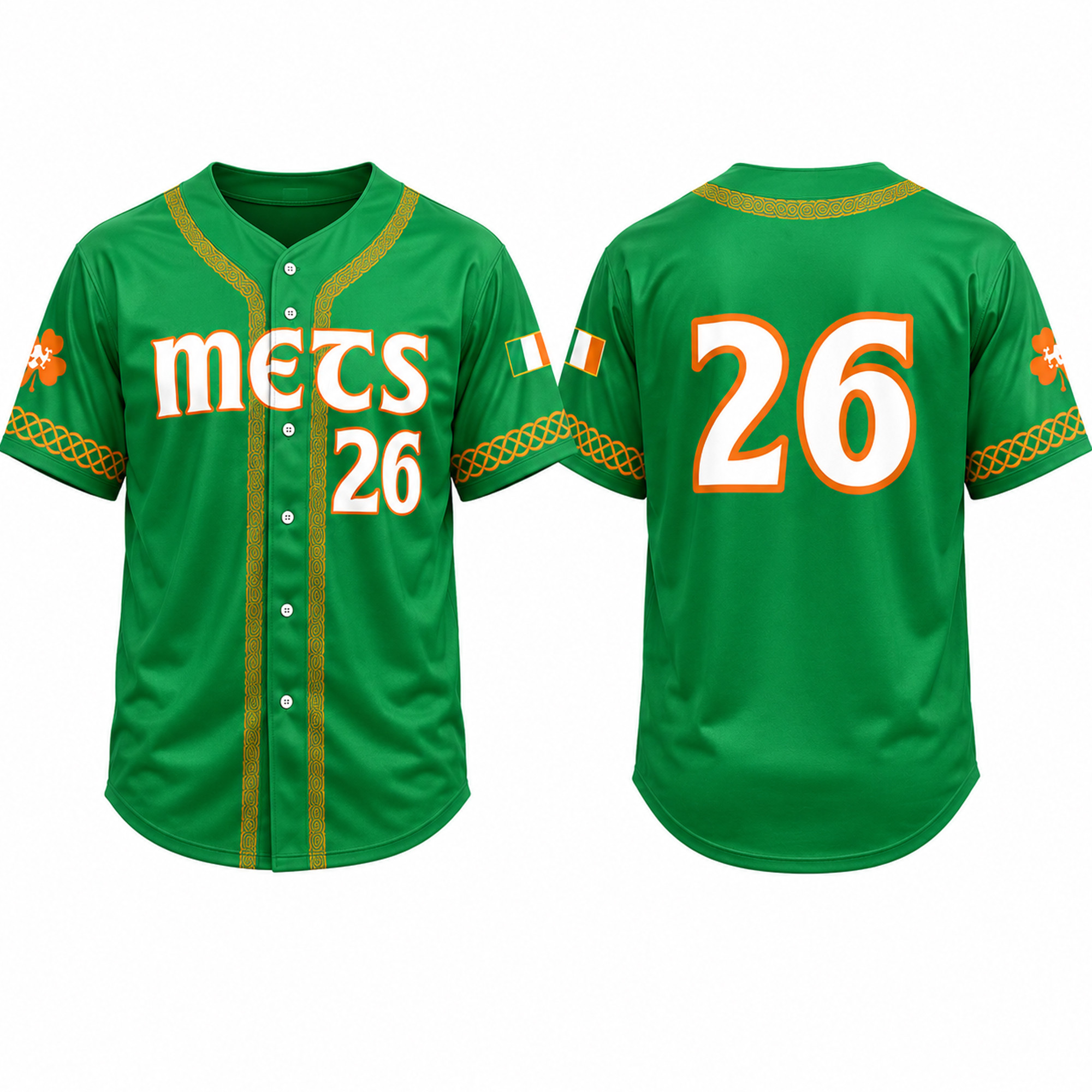 Mets 2026 Irish Heritage Jersey 1 - Unicasport Mets 2026 Irish Heritage Jersey