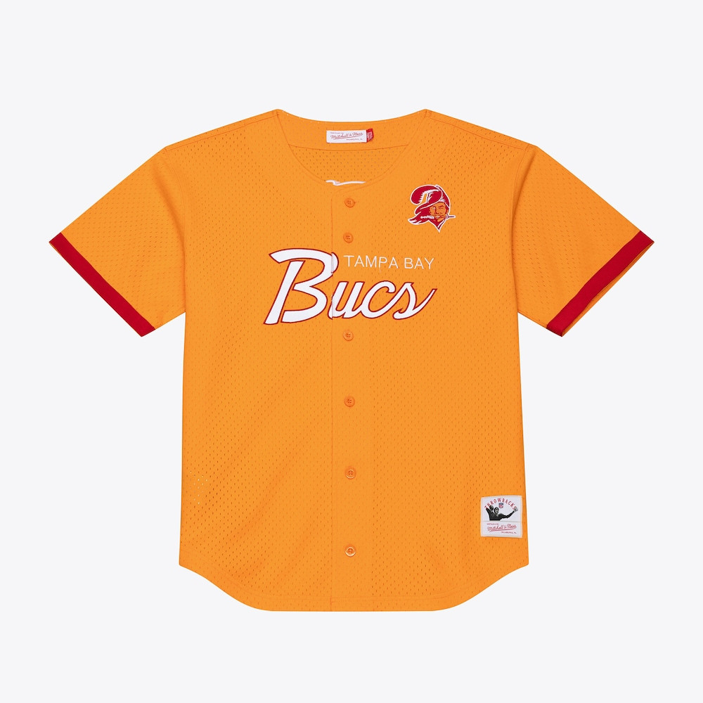 Tampa Bay Buccaneers Merch - Men's Head Coach Mesh Full-Button Fashion Jersey, Orange - Gift Ideas For Football Lovers 1 - Unicasport Tampa Bay Buccaneers Merch - Men's Head Coach Mesh Full-Button Fashion Jersey, Orange - Gift Ideas For Football Lovers