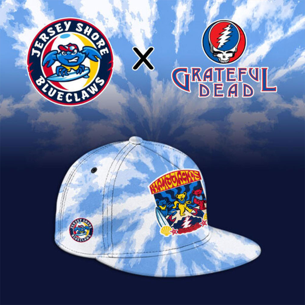 Jersey Shore BlueClaws x Grateful Dead Night Snapback Hat BlueClaws Merch Gifts For Him 1 - Unicasport Jersey Shore BlueClaws x Grateful Dead Night Snapback Hat BlueClaws Merch Gifts For Him