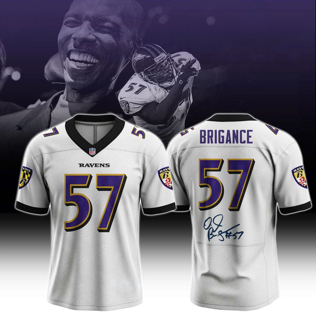 Baltimore Ravens OJ Brigance #57 In Loving Memory Jersey RIP OJ Brigance Merch Tribute Gifts 1 - Unicasport Baltimore Ravens OJ Brigance #57 In Loving Memory Jersey RIP OJ Brigance Merch Tribute Gifts
