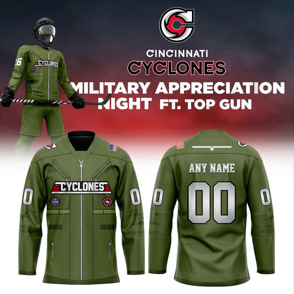 Personalized Cincinnati Cyclones Military Appreciation Night Ft Top Gun 2026 Hockey Jersey 1 - Unicasport Personalized Cincinnati Cyclones Military Appreciation Night Ft Top Gun 2026 Hockey Jersey