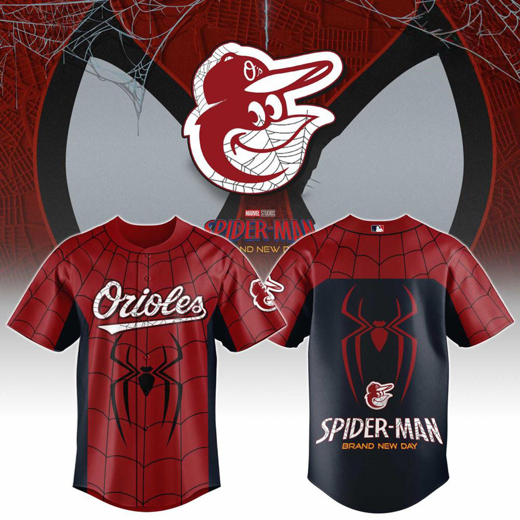 Baltimore Orioles X Spider Man Brand New Day Baseball Jersey Baltimore Orioles Merch Fan Gifts 1 - Unicasport Baltimore Orioles X Spider Man Brand New Day Baseball Jersey Baltimore Orioles Merch Fan Gifts