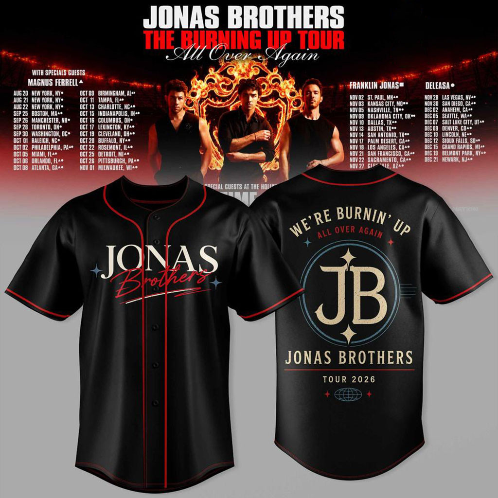 Jonas Brothers Merch 2026 The Burning Up Tour All Over Again Jersey Music Related Gifts For Guys 1 - Unicasport Jonas Brothers Merch 2026 The Burning Up Tour All Over Again Jersey Music Related Gifts For Guys
