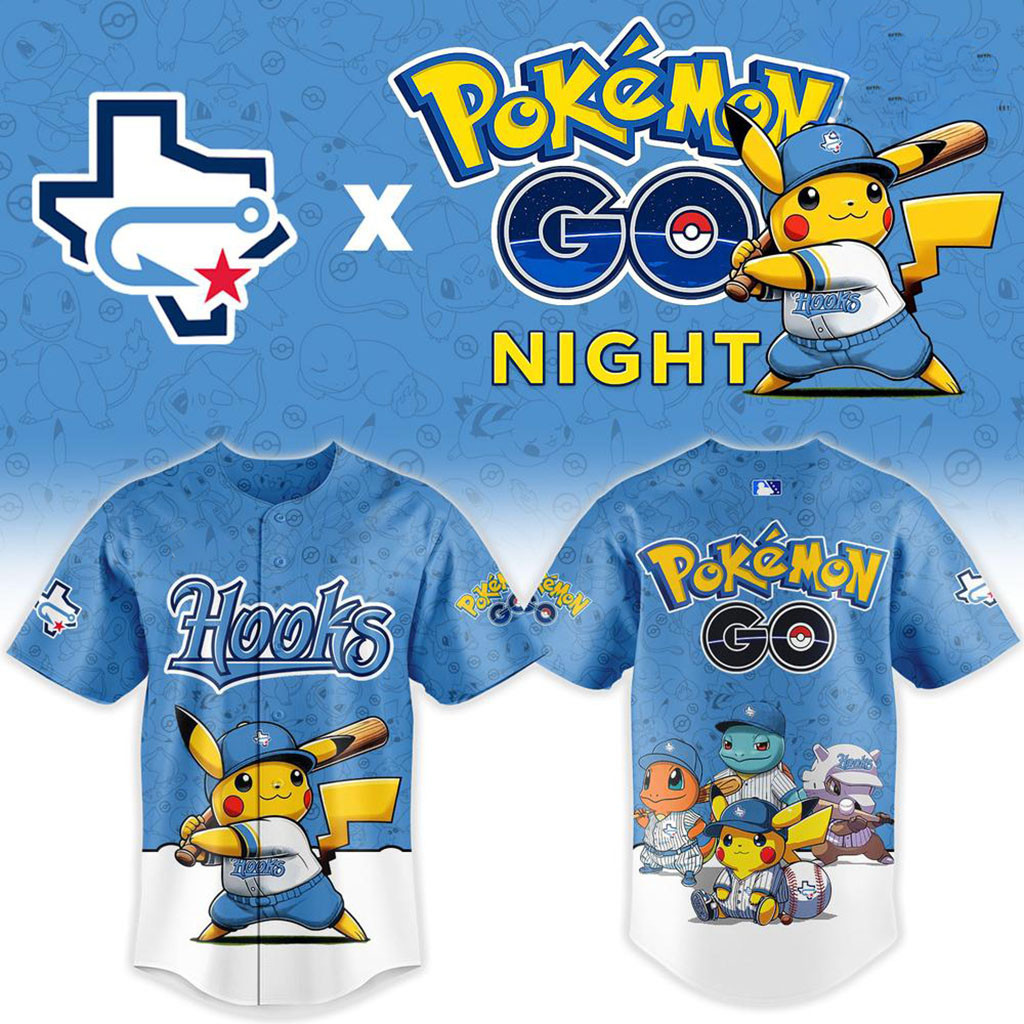 Corpus Christi Hooks Pokemon GO Night Baseball Jersey Corpus Christi Hooks Merch Fan Gifts 1 - Unicasport Corpus Christi Hooks Pokemon GO Night Baseball Jersey Corpus Christi Hooks Merch Fan Gifts