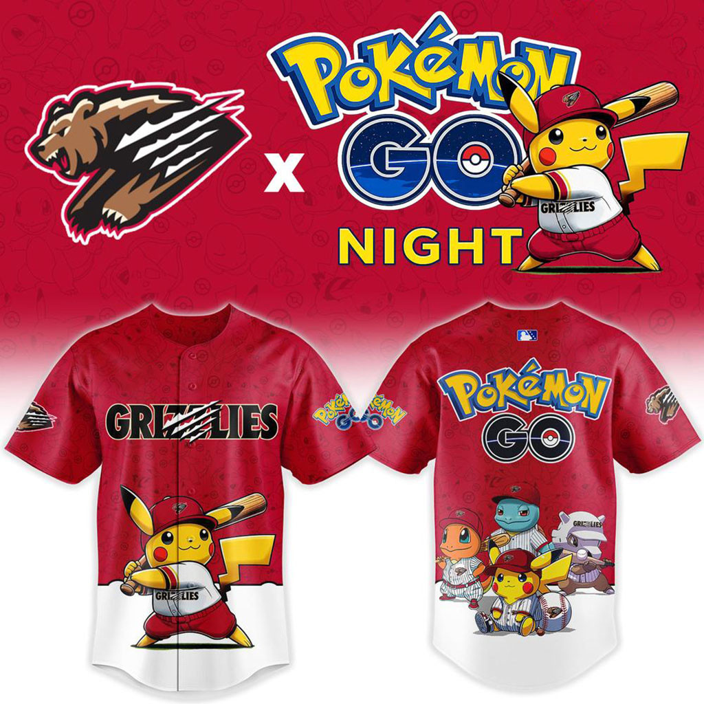 Fresno Grizzlies x Pokemon Go Night Collaboration Baseball Jersey Fresno Grizzlies Merch 1 - Unicasport Fresno Grizzlies x Pokemon Go Night Collaboration Baseball Jersey Fresno Grizzlies Merch
