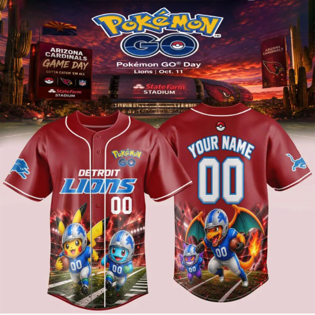 Personalized Detroit Lions Pokemon GO Day Baseball Jersey Detroit Lions Merch Football Fan Gift 1 - Unicasport Personalized Detroit Lions Pokemon GO Day Baseball Jersey Detroit Lions Merch Football Fan Gift