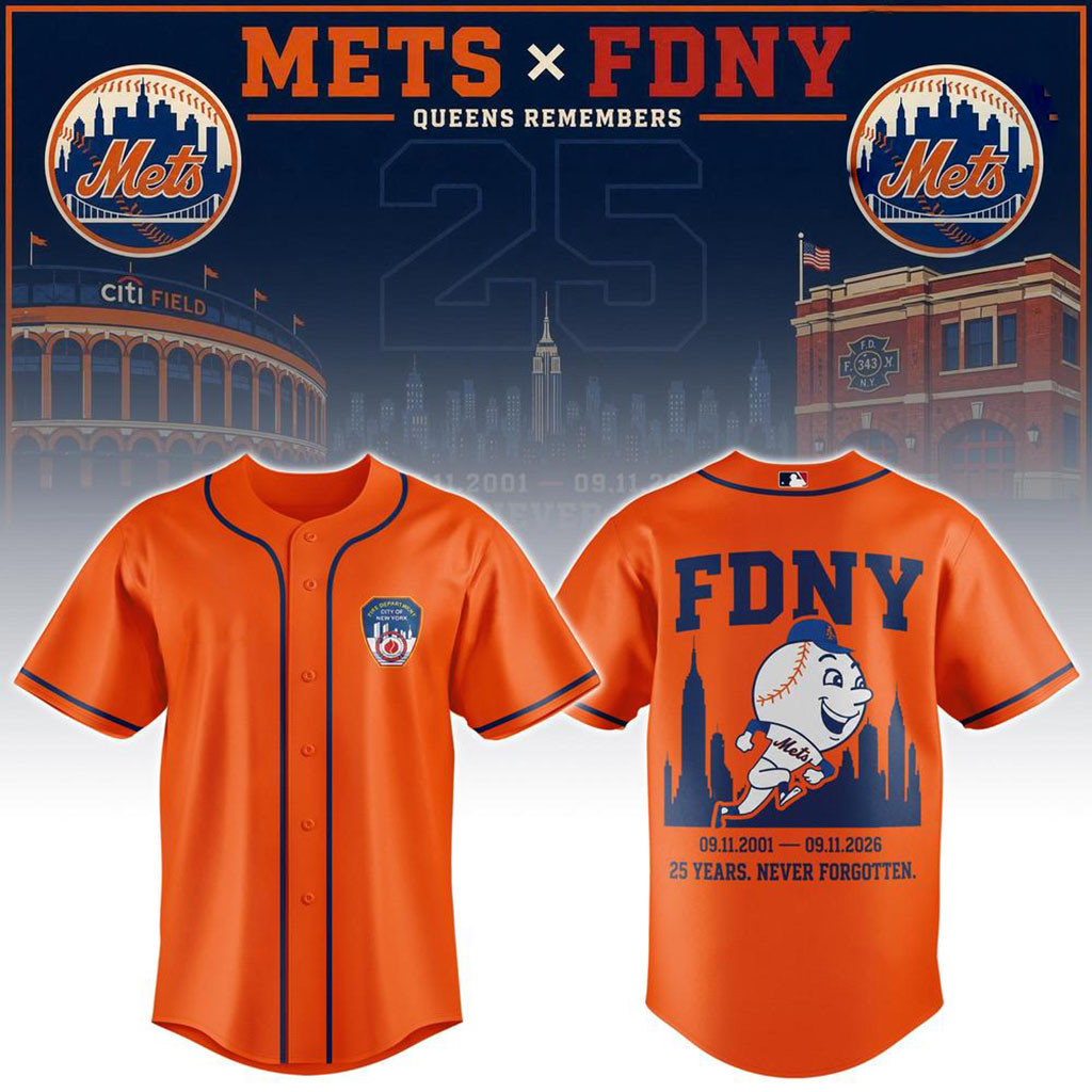 New York Mets x FDNY 25 Years Commemoration Baseball Jersey Mets Merch Gift For Baseball Fans 1 - Unicasport New York Mets x FDNY 25 Years Commemoration Baseball Jersey Mets Merch Gift For Baseball Fans