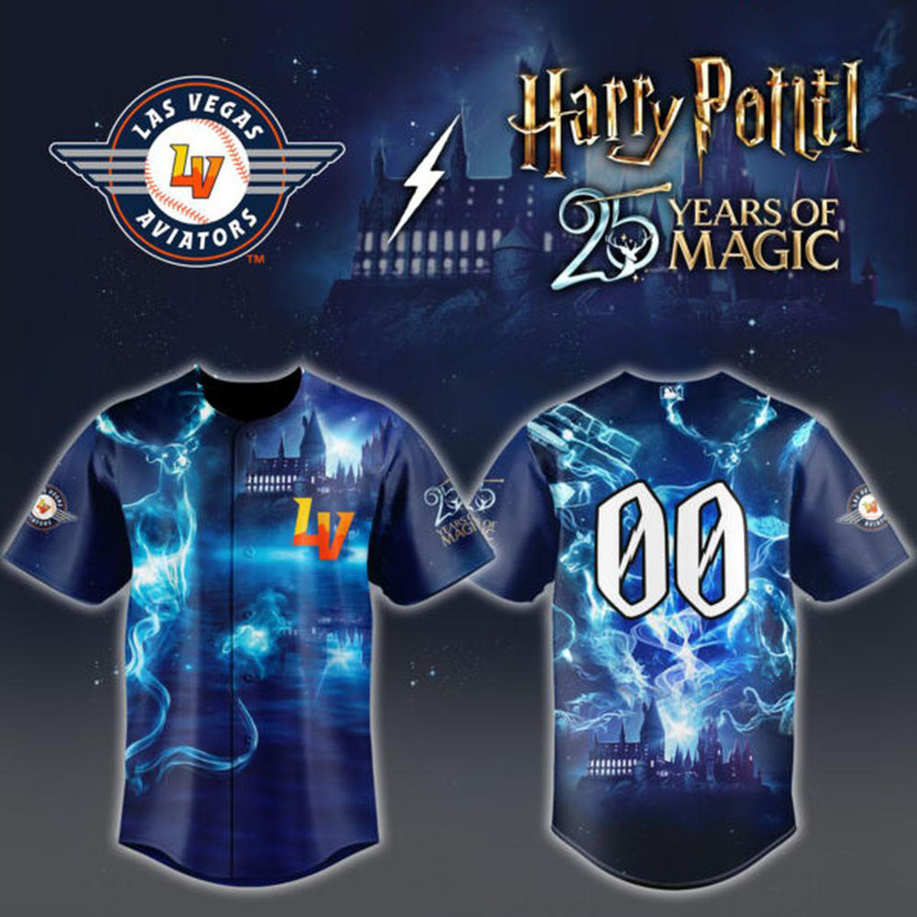 Custom Las Vegas Aviators Harry Potter 25 Years Of Magic Baseball Jersey Aviators Merch 1 - Unicasport Custom Las Vegas Aviators Harry Potter 25 Years Of Magic Baseball Jersey Aviators Merch