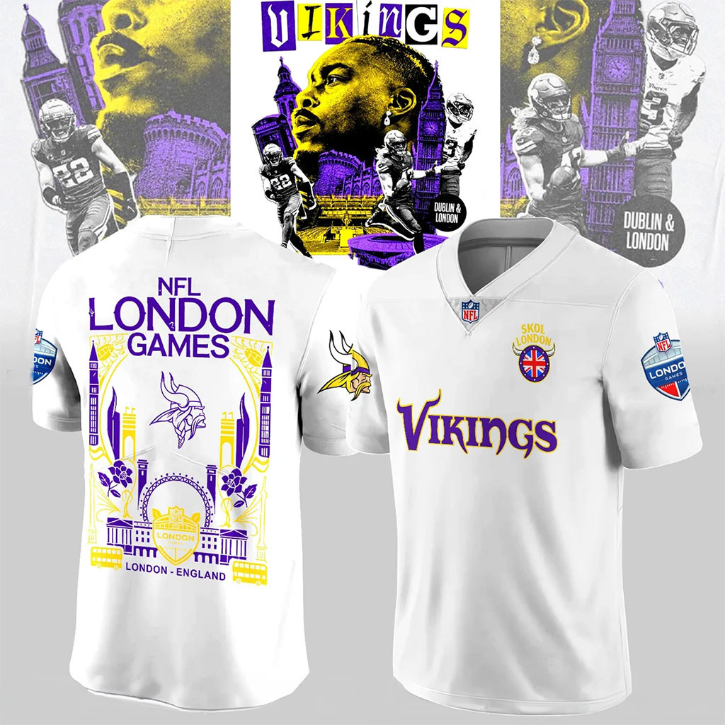 Minnesota Vikings London Games Football Jersey Vikings Merch Best Gift For Football Lovers 1 - Unicasport Minnesota Vikings London Games Football Jersey Vikings Merch Best Gift For Football Lovers