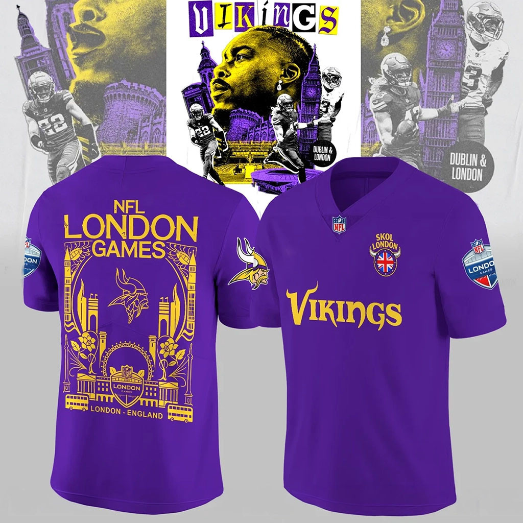 Minnesota Vikings London Games Football Jersey Vikings Merch Gift Ideas For Football Lovers 1 - Unicasport Minnesota Vikings London Games Football Jersey Vikings Merch Gift Ideas For Football Lovers
