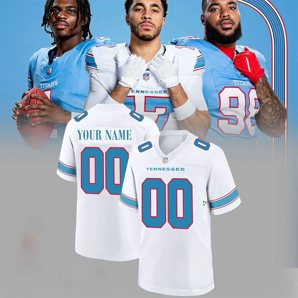 Personalized Tennessee Titans 2026 Football Jersey Game Day Apparel Gift for Titans Fans