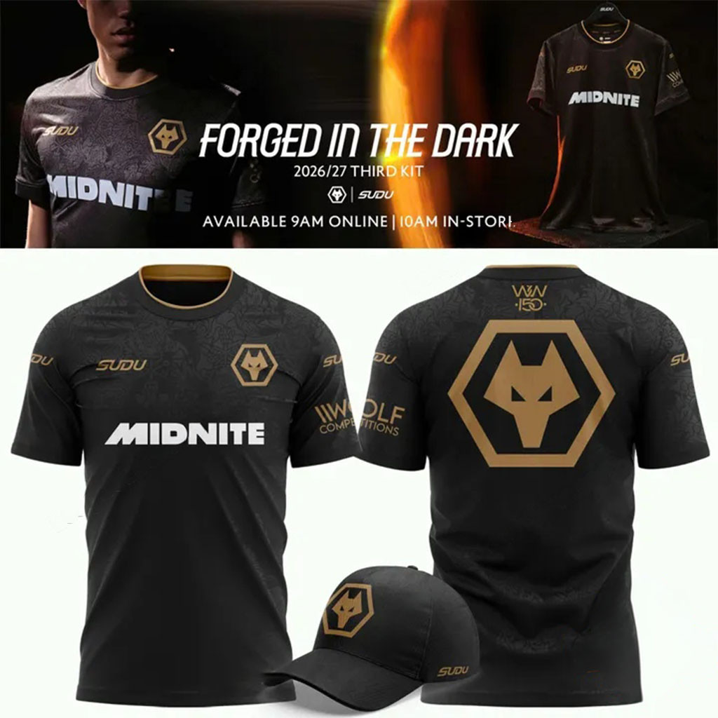 Wolverhampton Wanderers 2026 27 Third Kit Forged In The Dark Football Jersey Wanderers Merch 1 - Unicasport Wolverhampton Wanderers 2026 27 Third Kit Forged In The Dark Football Jersey Wanderers Merch
