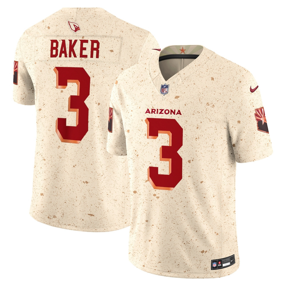 Arizona Cardinals Merch - Men's Budda Baker Natural 2025 Rivalries Collection Stitched Limited Jersey