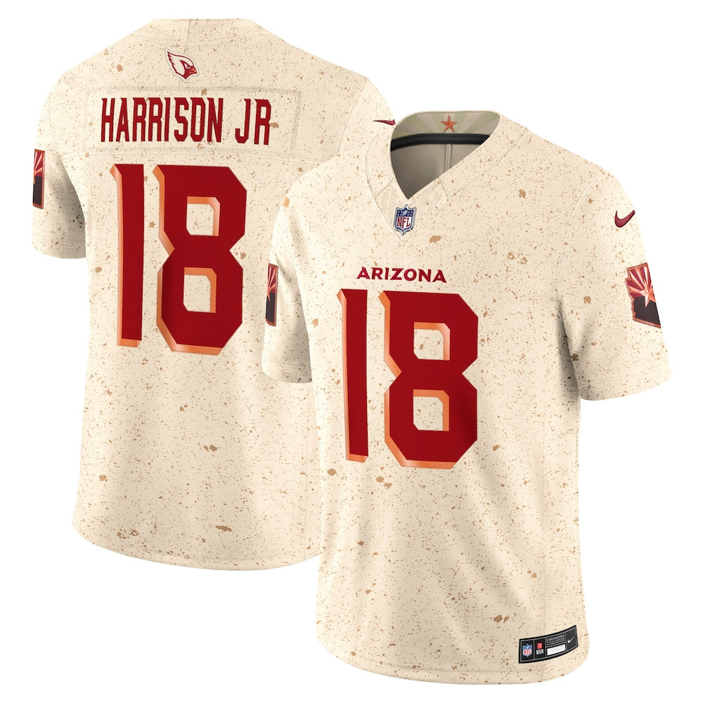 Arizona Cardinals Merch - Men's Marvin Harrison Jr. Natural 2025 Rivalries Collection Stitched Limited Jersey 1 - Unicasport Arizona Cardinals Merch - Men's Marvin Harrison Jr. Natural 2025 Rivalries Collection Stitched Limited Jersey