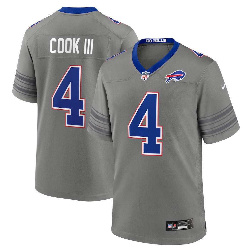 Buffalo Bills Merch - Men's James Cook III Gray Nickel City Game Jersey - Best Football Gift Ideas 1 - Unicasport Buffalo Bills Merch - Men's James Cook III Gray Nickel City Game Jersey - Best Football Gift Ideas