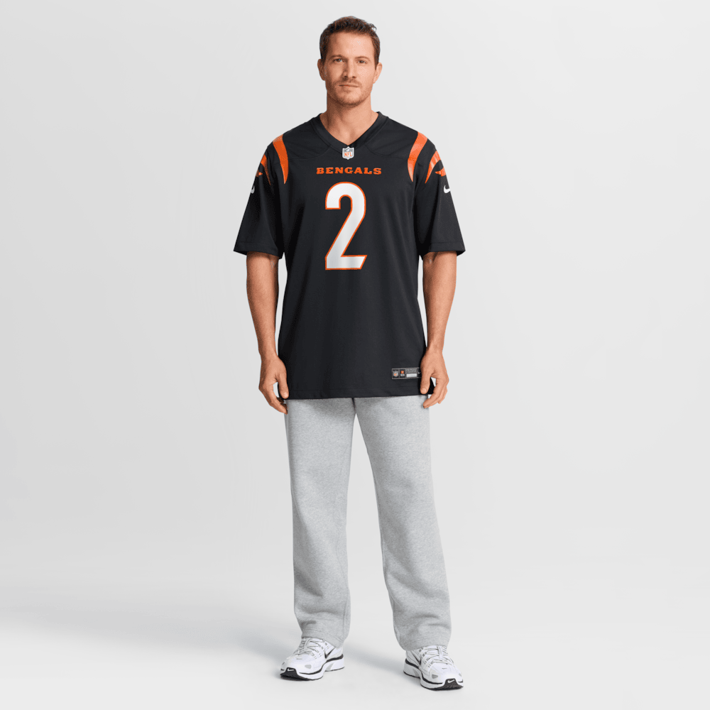 Cincinnati Bengals Merch - Men's Evan McPherson Game Jersey, Black - Presents For Football Lovers 1 - Unicasport Cincinnati Bengals Merch - Men's Evan McPherson Game Jersey, Black - Presents For Football Lovers