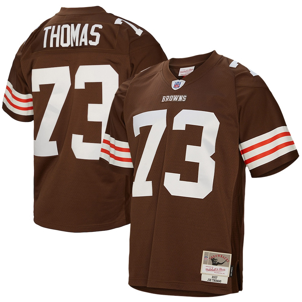 Cleveland Browns Merch - Men's Joe Thomas Legacy Replica Jersey, Brown 1 - Unicasport Cleveland Browns Merch - Men's Joe Thomas Legacy Replica Jersey, Brown