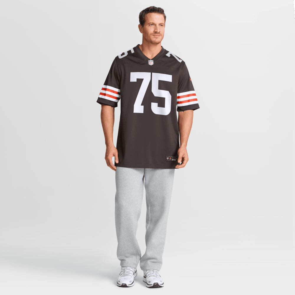 Cleveland Browns Merch - Men's Joel Bitonio Game Jersey, Brown 1 - Unicasport Cleveland Browns Merch - Men's Joel Bitonio Game Jersey, Brown