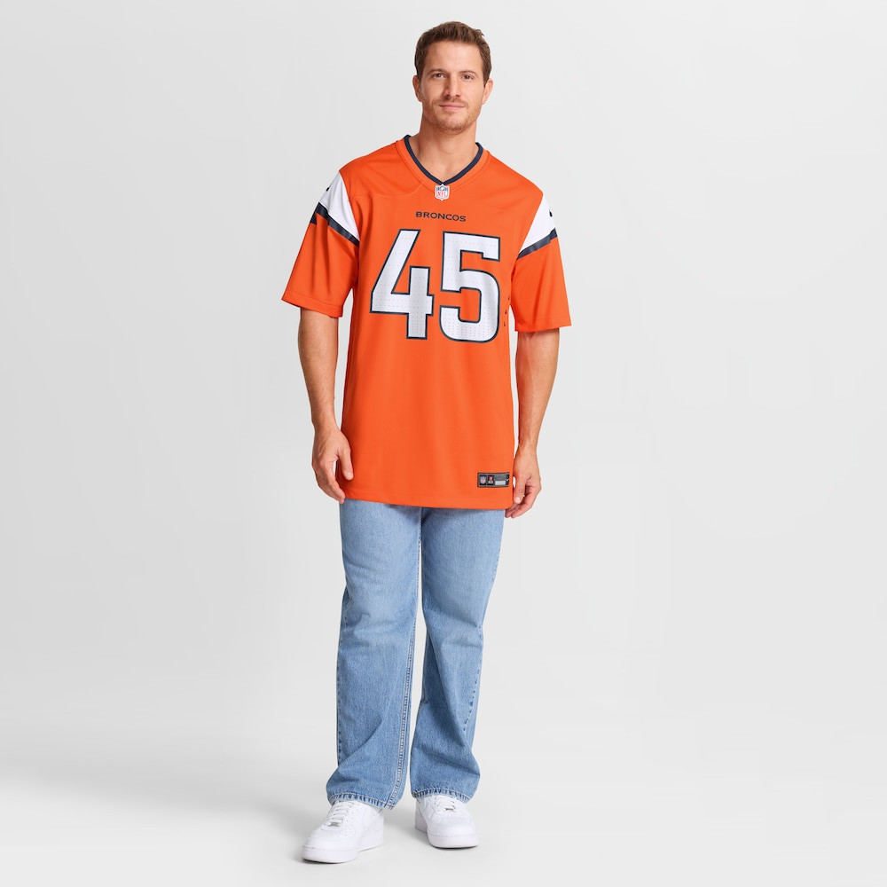 Denver Broncos Merch - Men's Nate Adkins Team Game Jersey, Orange - American Football Fan Gifts 1 - Unicasport Denver Broncos Merch - Men's Nate Adkins Team Game Jersey, Orange - American Football Fan Gifts