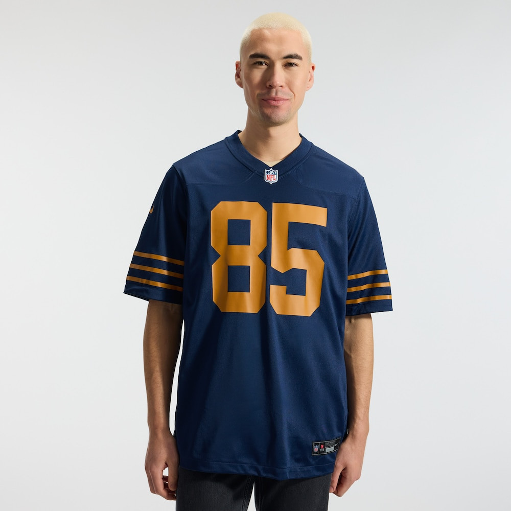 Green Bay Packers Merch - Men's Tucker Kraft Alternate Game Jersey, Navy - Football Fan Birthday Gift 1 - Unicasport Green Bay Packers Merch - Men's Tucker Kraft Alternate Game Jersey, Navy - Football Fan Birthday Gift