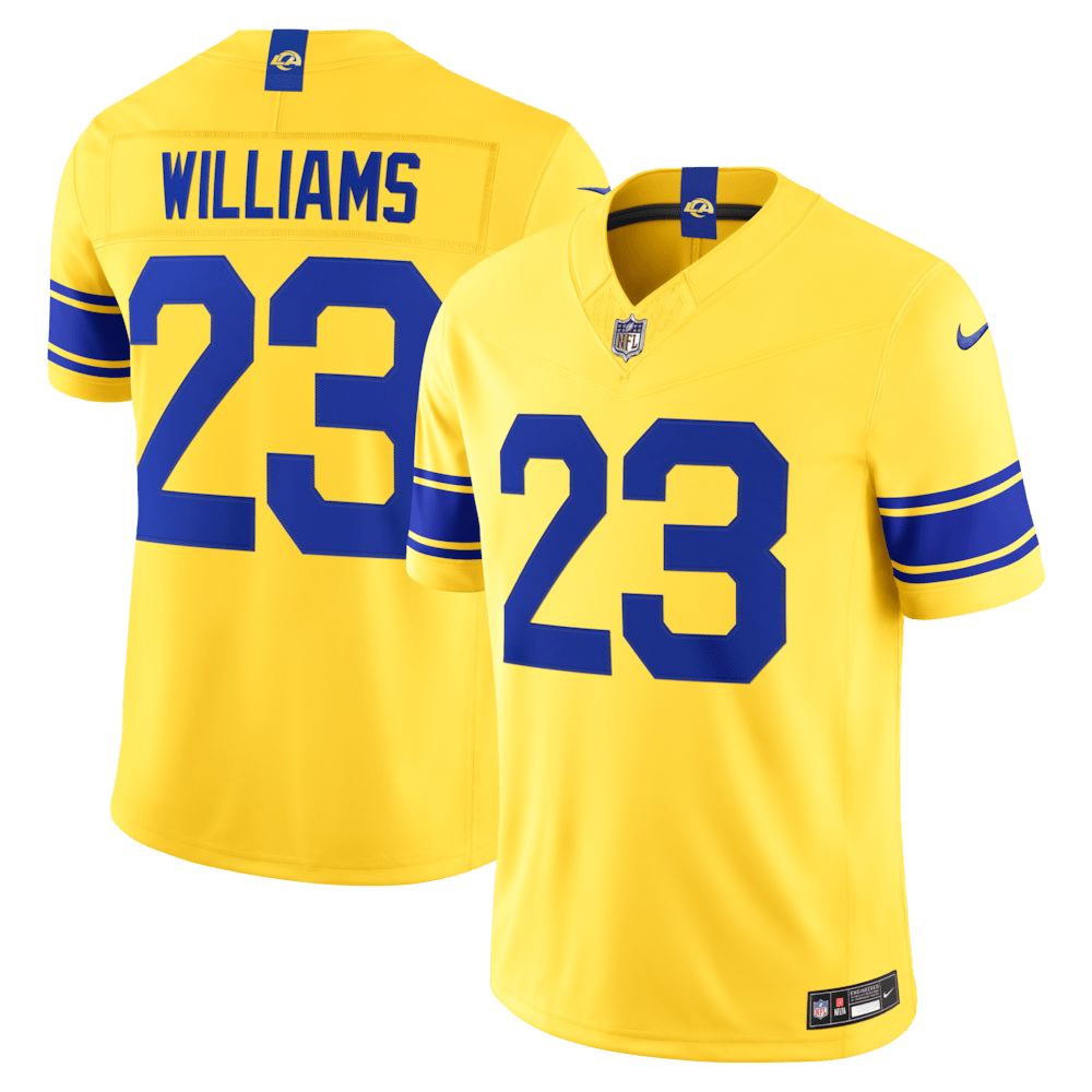 Los Angeles Rams Merch - Men's Kyren Williams Classic Sol Vapor F.U.S.E. Stitched Limited Jersey - Football Gifts For Men 1 - Unicasport Los Angeles Rams Merch - Men's Kyren Williams Classic Sol Vapor F.U.S.E. Stitched Limited Jersey - Football Gifts For Men