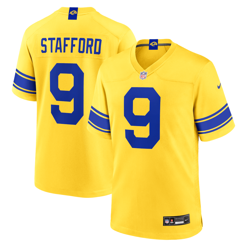 Los Angeles Rams Merch - Men's Matthew Stafford Classic Sol Game Jersey 1 - Unicasport Los Angeles Rams Merch - Men's Matthew Stafford Classic Sol Game Jersey