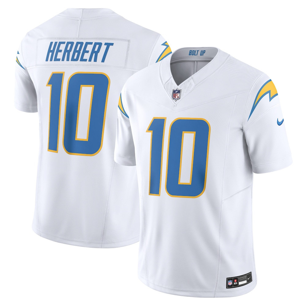Los Angeles Chargers Merch - Men's Justin Herbert Vapor F.U.S.E. Limited Jersey, White 1 - Unicasport Los Angeles Chargers Merch - Men's Justin Herbert Vapor F.U.S.E. Limited Jersey, White