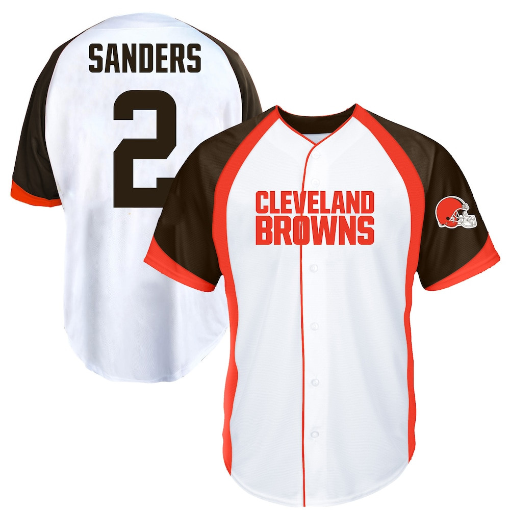 Cleveland Browns Merch - Men's Shedeur Sanders Fanatics Button-Up Baseball Jersey Top, Big & Tall, White - Best Gift For A Football Lover 1 - Unicasport Cleveland Browns Merch - Men's Shedeur Sanders Fanatics Button-Up Baseball Jersey Top, Big & Tall, White - Best Gift For A Football Lover