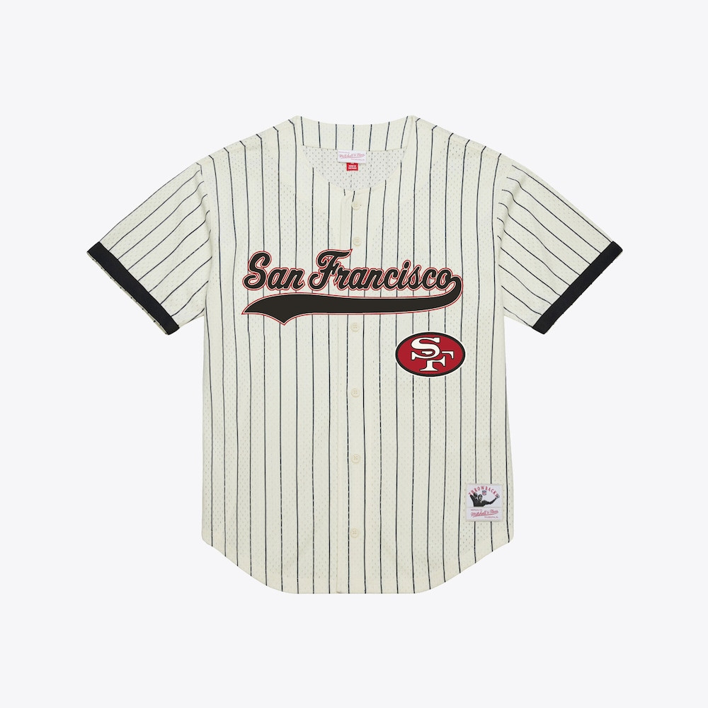 San Francisco 49ers Merch - Men's Joe Montana Cream Name & Number Mesh Fashion Jersey 1 - Unicasport San Francisco 49ers Merch - Men's Joe Montana Cream Name & Number Mesh Fashion Jersey