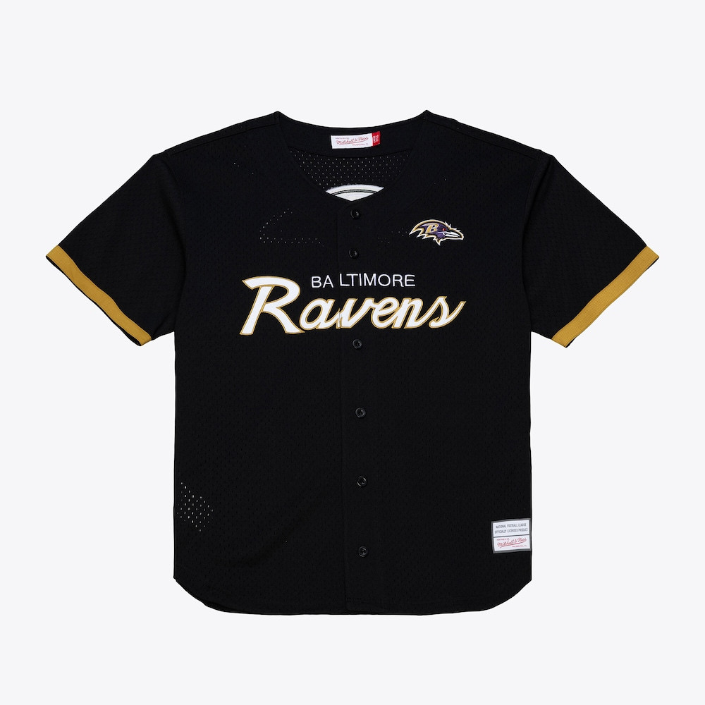 Baltimore Ravens Merch - Men's Head Coach Mesh Full-Button Fashion Jersey, Black - Birthday Gift For Football Lover 1 - Unicasport Baltimore Ravens Merch - Men's Head Coach Mesh Full-Button Fashion Jersey, Black - Birthday Gift For Football Lover