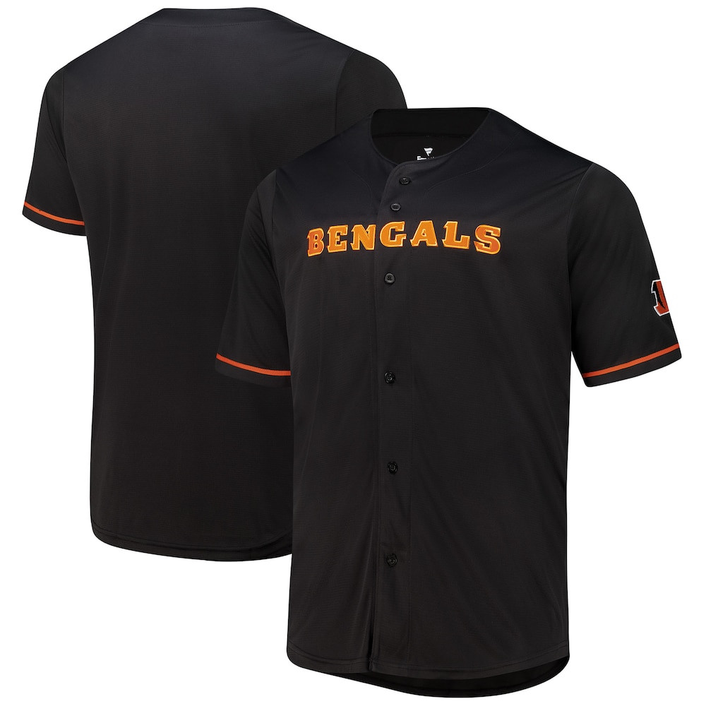 Cincinnati Bengals Merch - Men's Fanatics Pop Full-Button Jersey, Black - Best Football Gift Ideas 1 - Unicasport Cincinnati Bengals Merch - Men's Fanatics Pop Full-Button Jersey, Black - Best Football Gift Ideas