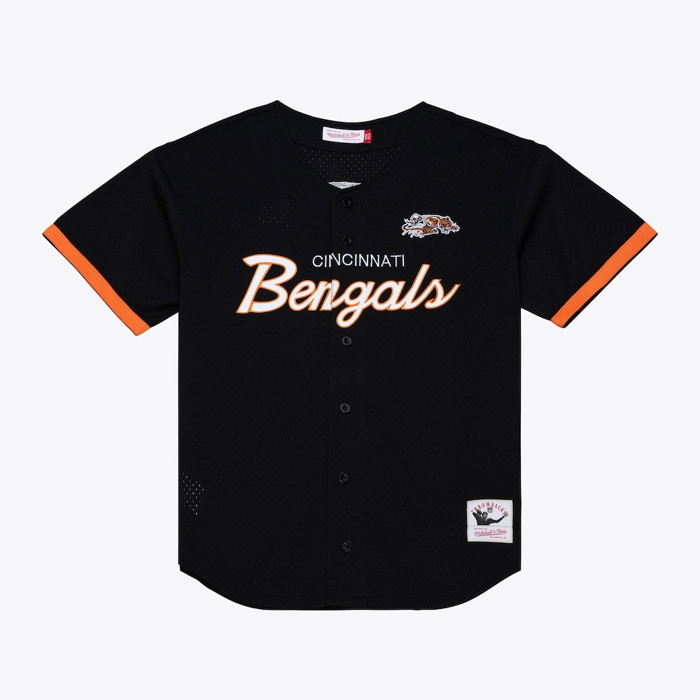 Cincinnati Bengals Merch - Men's Head Coach Mesh Full-Button Fashion Jersey, Black 1 - Unicasport Cincinnati Bengals Merch - Men's Head Coach Mesh Full-Button Fashion Jersey, Black